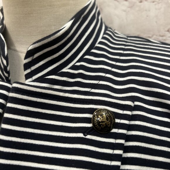 Tommy Hilfiger Womens Size S Military Open Jacket  Navy White Stripe Cotton NEW - Picture 3 of 5